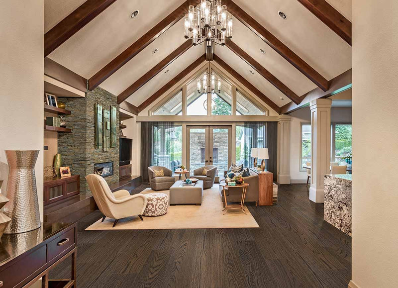 Mccarran Thornburg Brushed Wood Look Moldings 2x0.63 in a finished room