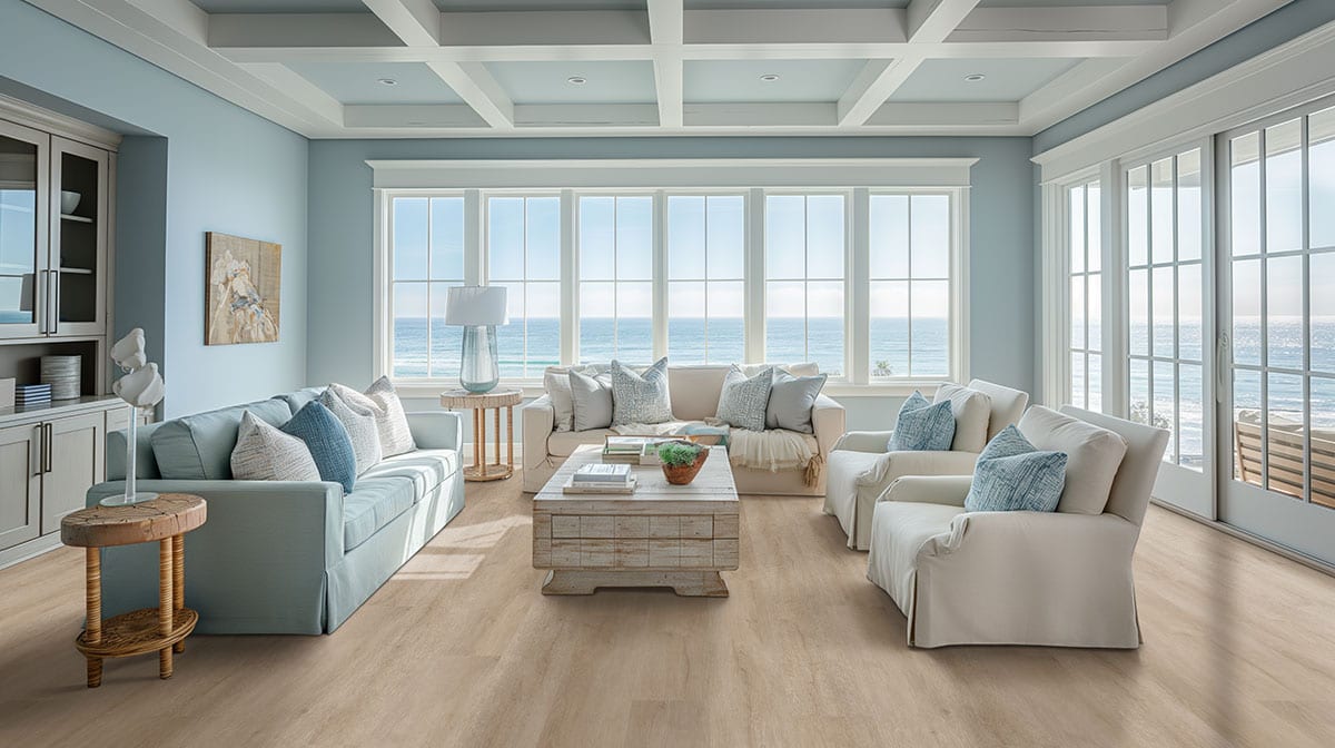 Xl Studio Tifton Matte Wood Look Lvt Planks 9x60 in a finished room