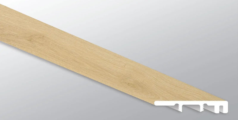 Laurel Tranquilla Semi Gloss End Cap Wood Look Lvt Moldings 1.5x0.25 close up