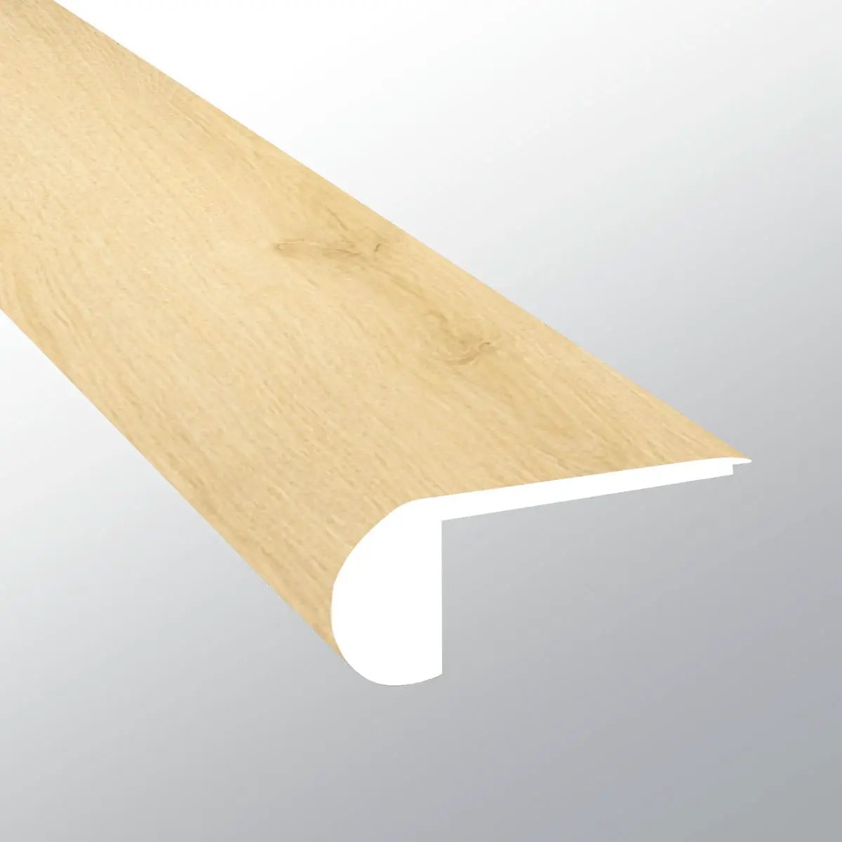 Laurel Tranquilla Semi Gloss Flush Stair Nose Wood Look Lvt Moldings 2.75x0.75 close up