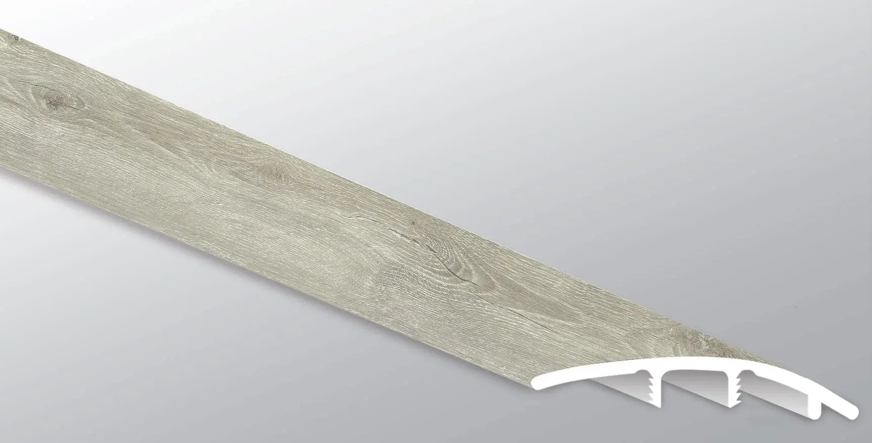 Glenridge Twilight Oak Semi Gloss Stair Riser Wood Look Lvt Moldings 1.77x0.345 close up