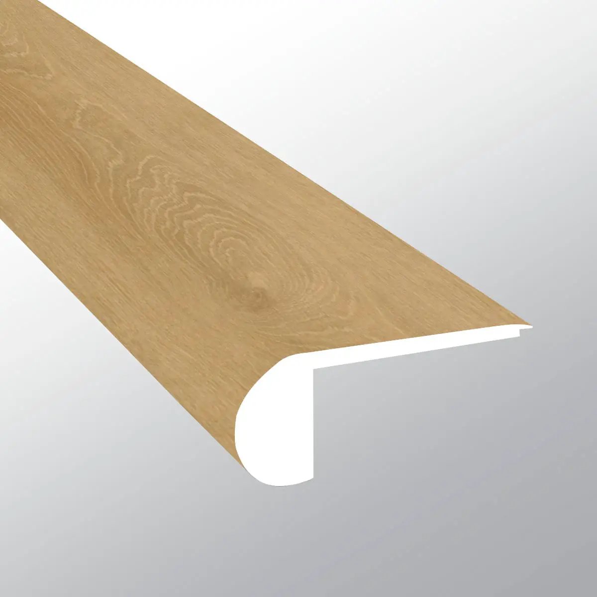 Cyrus Valleyview Grove Semi Gloss Flush Stair Nose Wood Look Lvt Moldings 2.75x0.75 close up