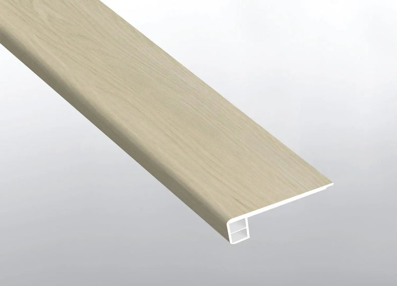 Andover Vintaj Semi Gloss Flush Stair Nose End Cap Wood Look Lvt Moldings 2.75x0.75 close up