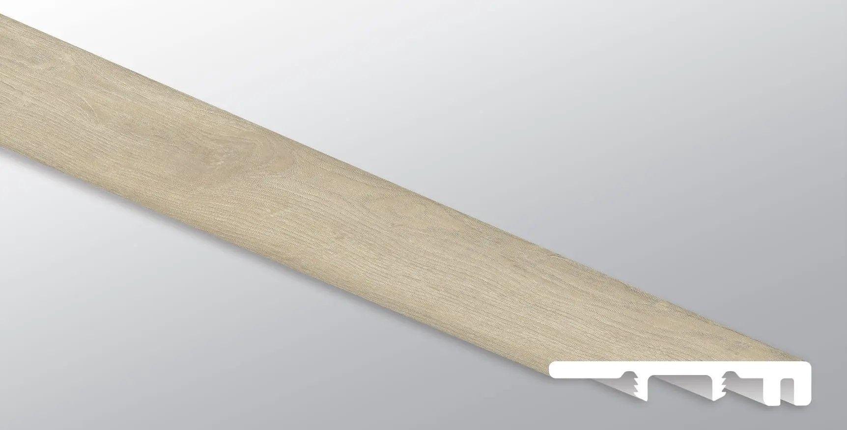 Wayne Parc Waldron Semi Gloss End Cap Wood Look Lvt Moldings 1.5x0.25 close up