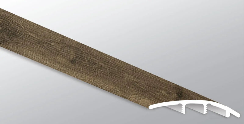 Cyrus Walnut Waves Semi Gloss Stair Riser Wood Look Lvt Moldings 1.77x0.345 close up