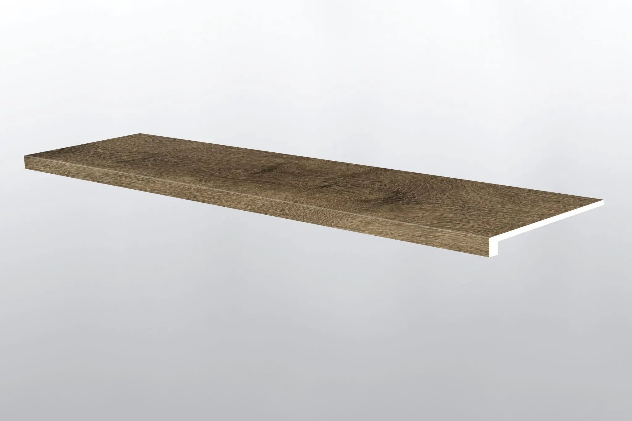 Cyrus Walnut Waves Semi Gloss Wood Look Lvt Moldings 12x1.25 close up