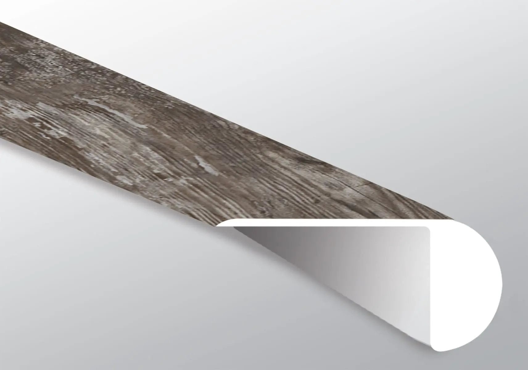 Cyrus Weathered Brina Semi Gloss Overlap Stair Nose Wood Look Lvt Moldings 2.23x1.03 close up