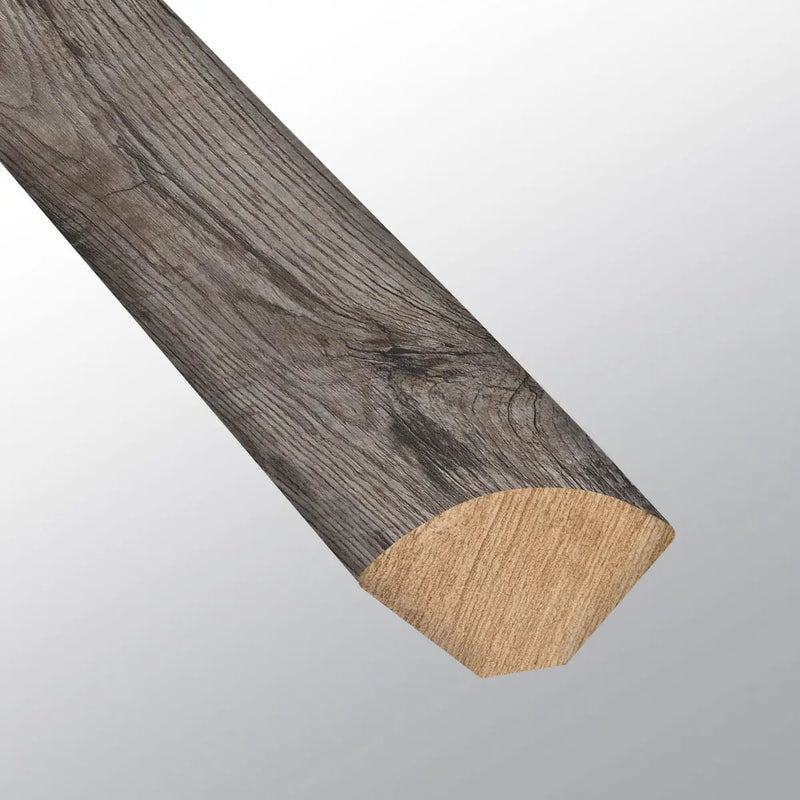 Cyrus Weathered Brina Semi Gloss Quarter Round Wood Look Lvt Moldings 0.64x0.75 close up