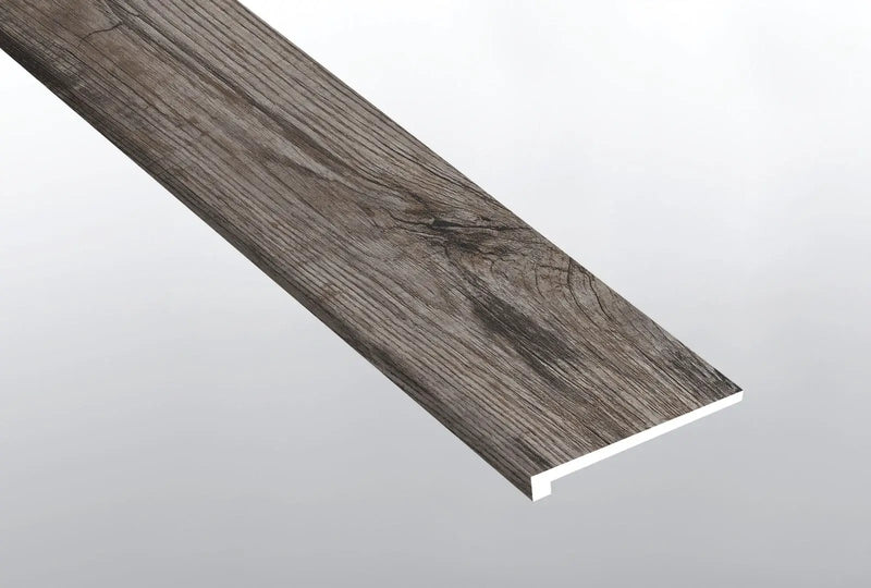 Cyrus Weathered Brina Semi Gloss Wood Look Lvt Moldings 12x1.25 close up