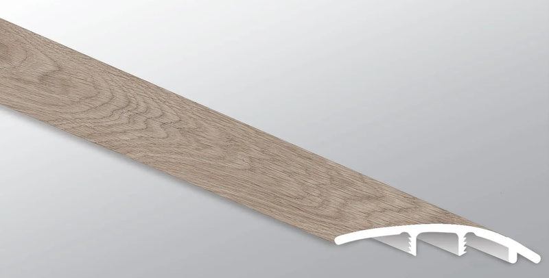 Cyrus Whitfield Gray Semi Gloss Stair Riser Wood Look Lvt Moldings 1.77x0.345 close up