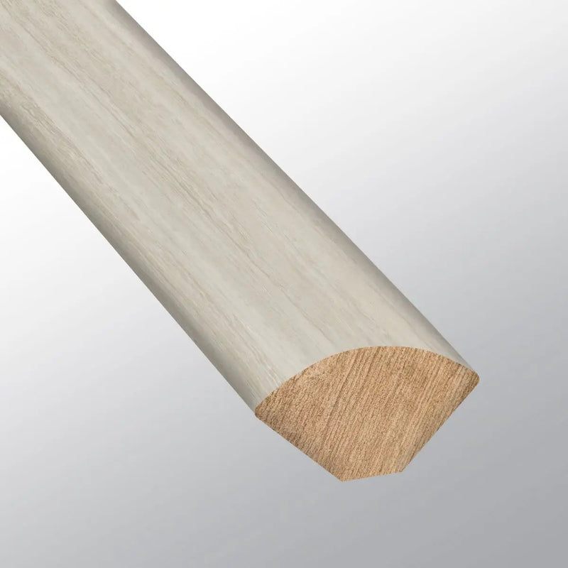 Trecento White Ocean Semi Gloss Quarter Round Lvt Moldings 0.64x0.75 close up