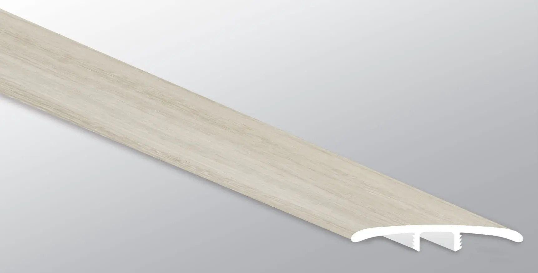 Trecento White Ocean Semi Gloss T Molding Lvt Moldings 1.77x0.28 close up