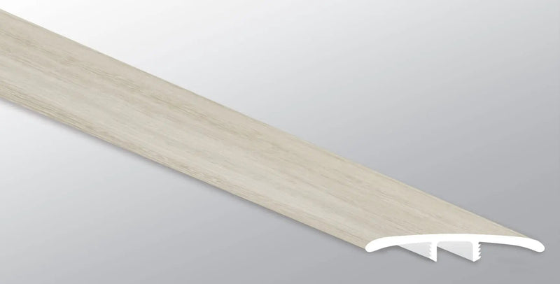 Trecento White Ocean Semi Gloss T Molding Lvt Moldings 1.77x0.28 close up