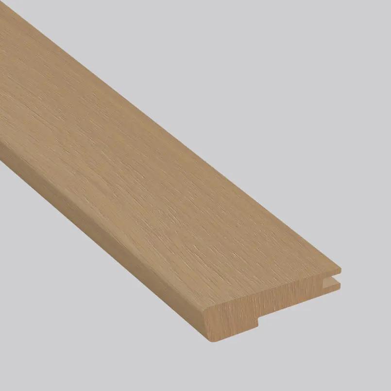 Ladson Whitlock Brushed Flush Stair Nose End Cap Wood Look Moldings 3x0.5 close up
