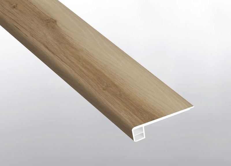 Andover Wilton Semi Gloss Flush Stair Nose End Cap Wood Look Lvt Moldings 2.75x0.75 close up