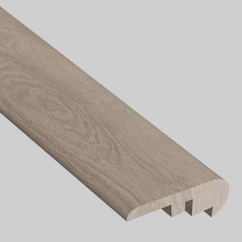 Shorecliffs Wixom Valley Semi Gloss Overlap Stair Nose Wood Look Rigid Core Moldings 2.23x1.03 close up
