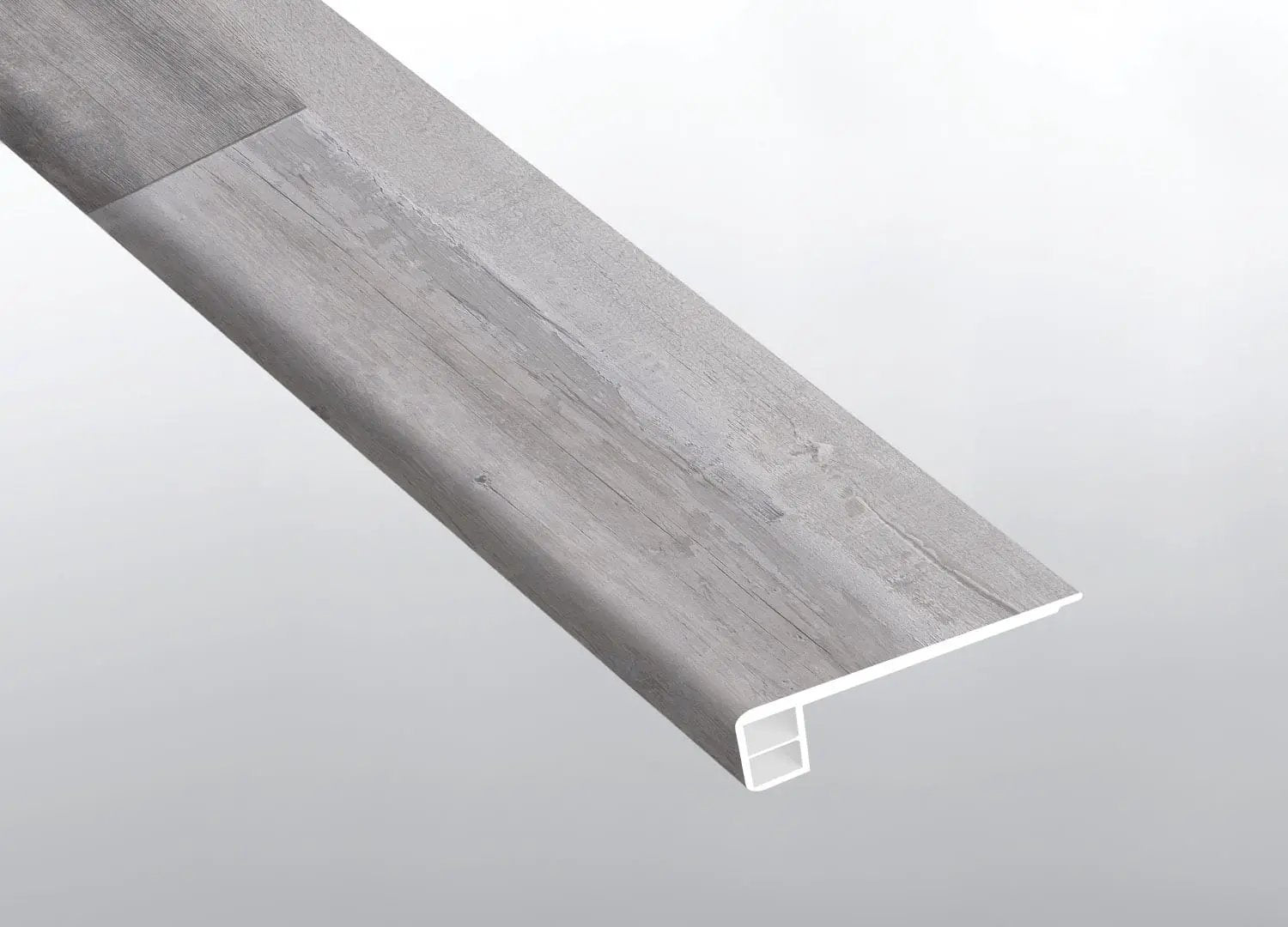 Cyrus Woburn Abbey Semi Gloss Flush Stair Nose End Cap Wood Look Lvt Moldings 2.75x0.75 close up