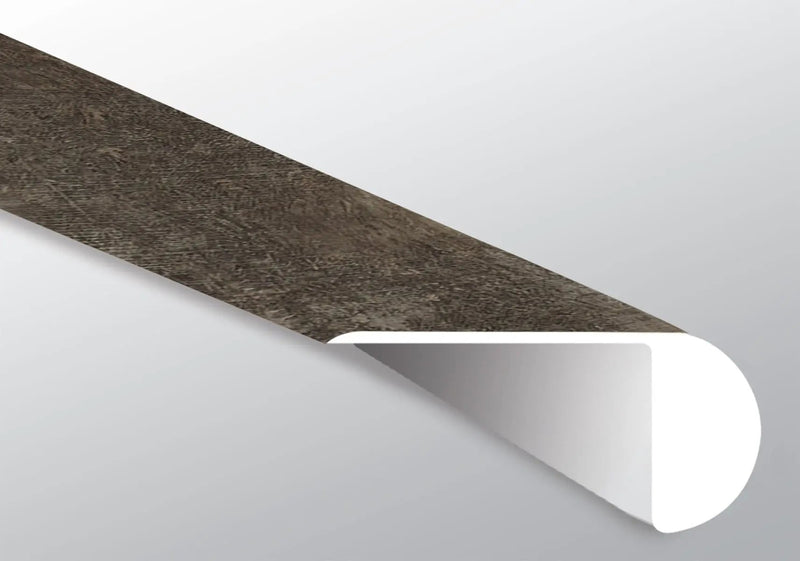 Cyrus Wolfeboro Semi Gloss Overlap Stair Nose Wood Look Lvt Moldings 2.23x1.03 close up