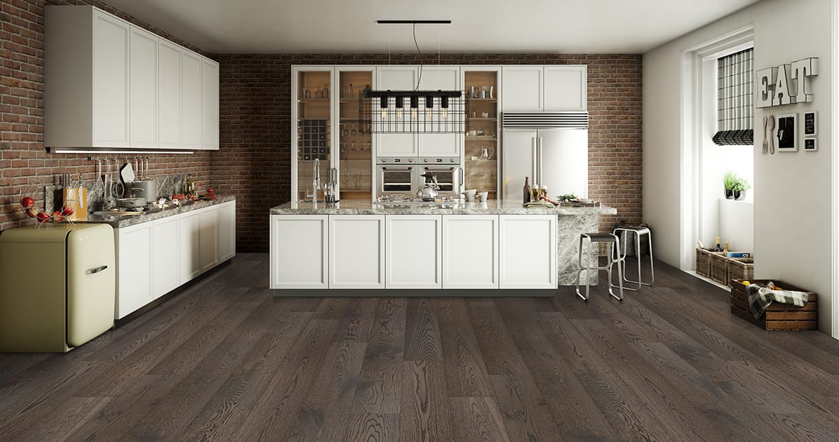 Mccarran Atwood Matte Wood Look Planks 9.5x86 in a finished room