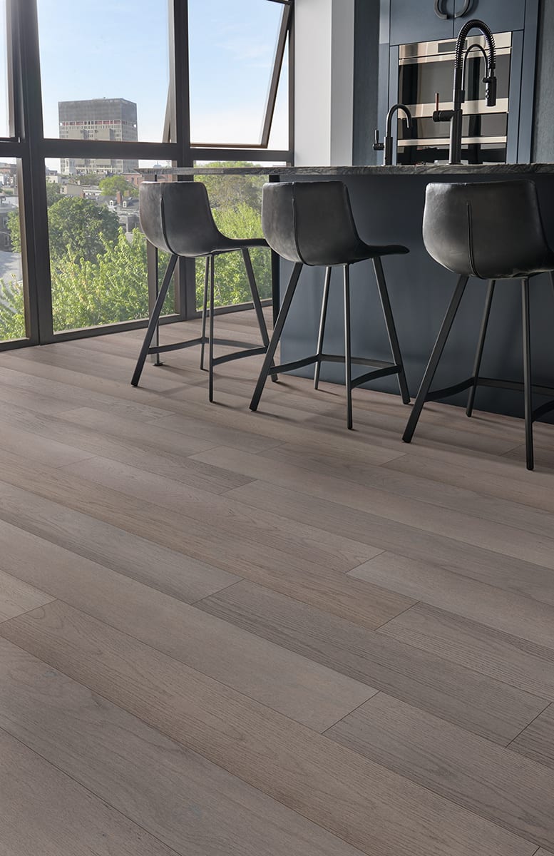 Ladson Bourland Matte Wood Look Planks 7.5x75 in a finished room