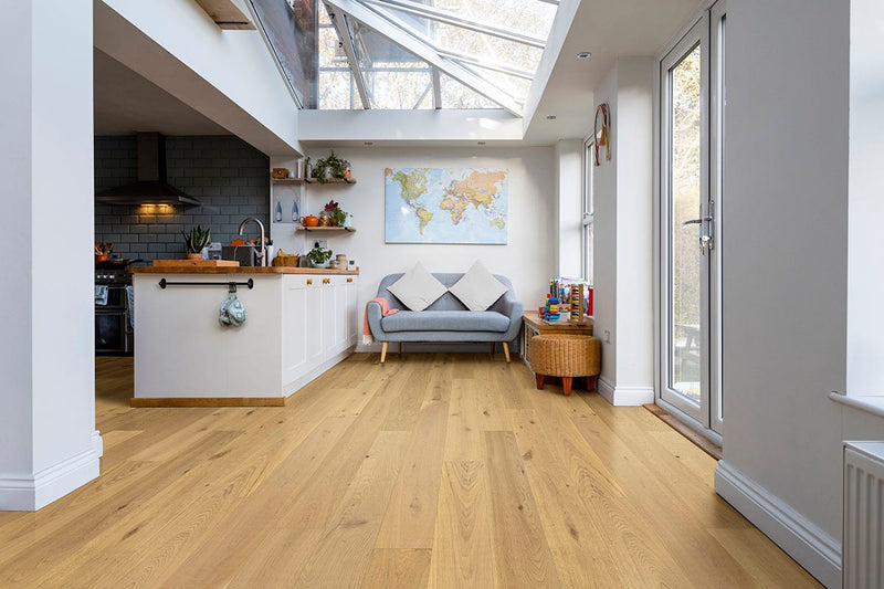 Ladson Bramlett Matte Wood Look Planks 7.5x75 in a finished room