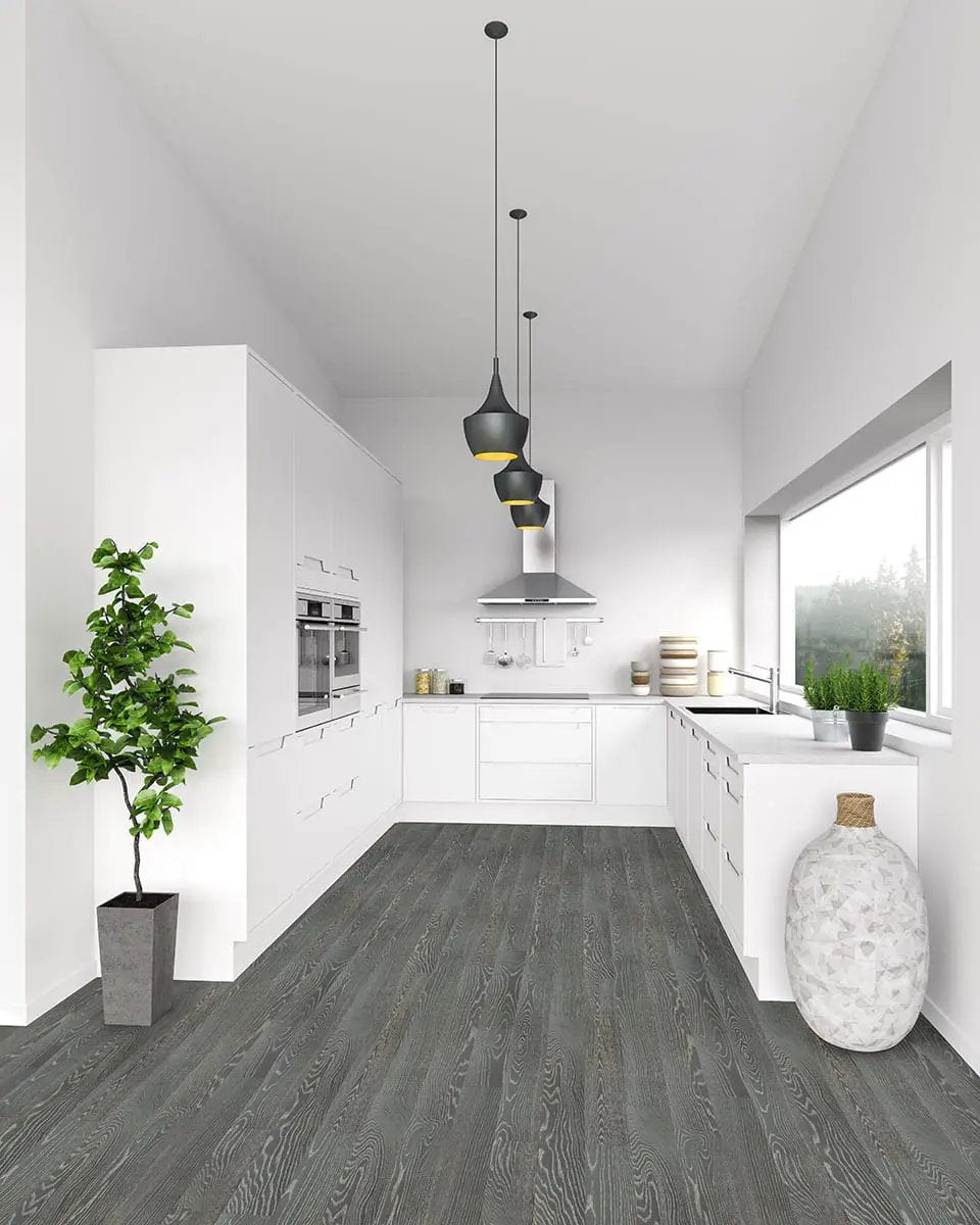 Woodhills Liora Oak Wood Semi Gloss End Cap Look Moldings 1.5x0.52 in a finished room