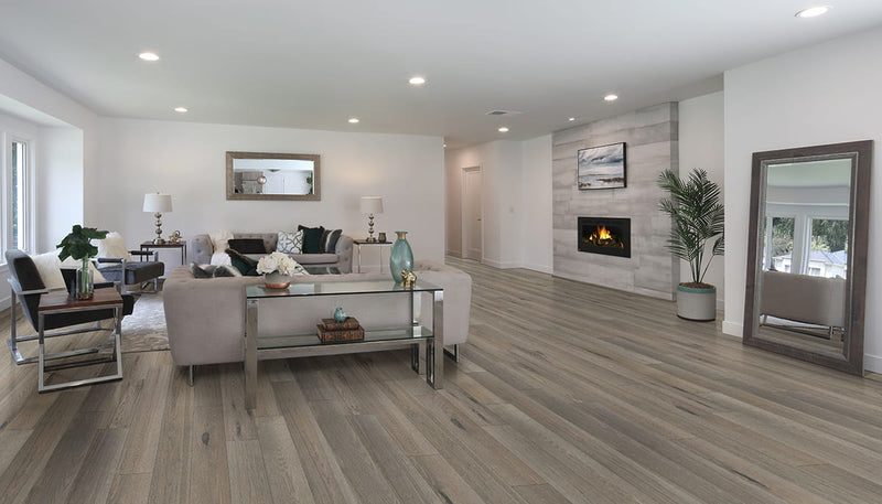 Ladson Milledge Matte Wood Look Planks 7.5x75 in a finished room