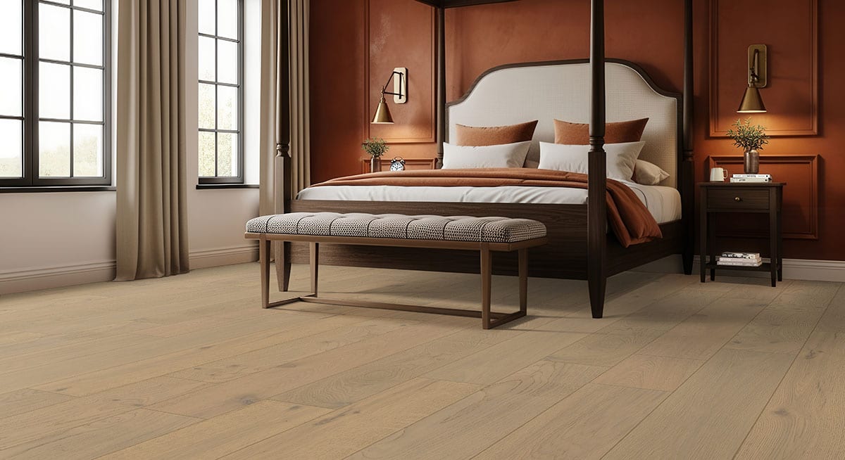 Mccarran Talren Matte Wood Look Planks 9.5x86 in a finished room