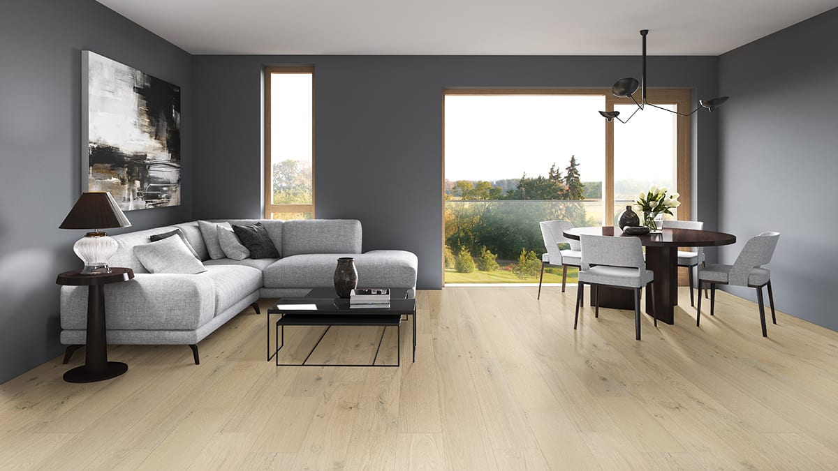 Mccarran Whitlock Matte Wood Look Planks 9.5x86 in a finished room