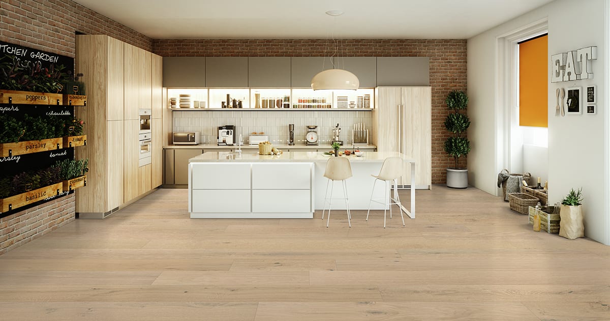 Mccarran Whitlock Matte Wood Look Planks 9.5x86 in a finished room