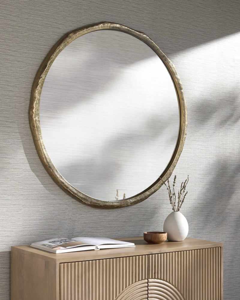 Vallelado Gold Accent Mirror by Boutique Rugs