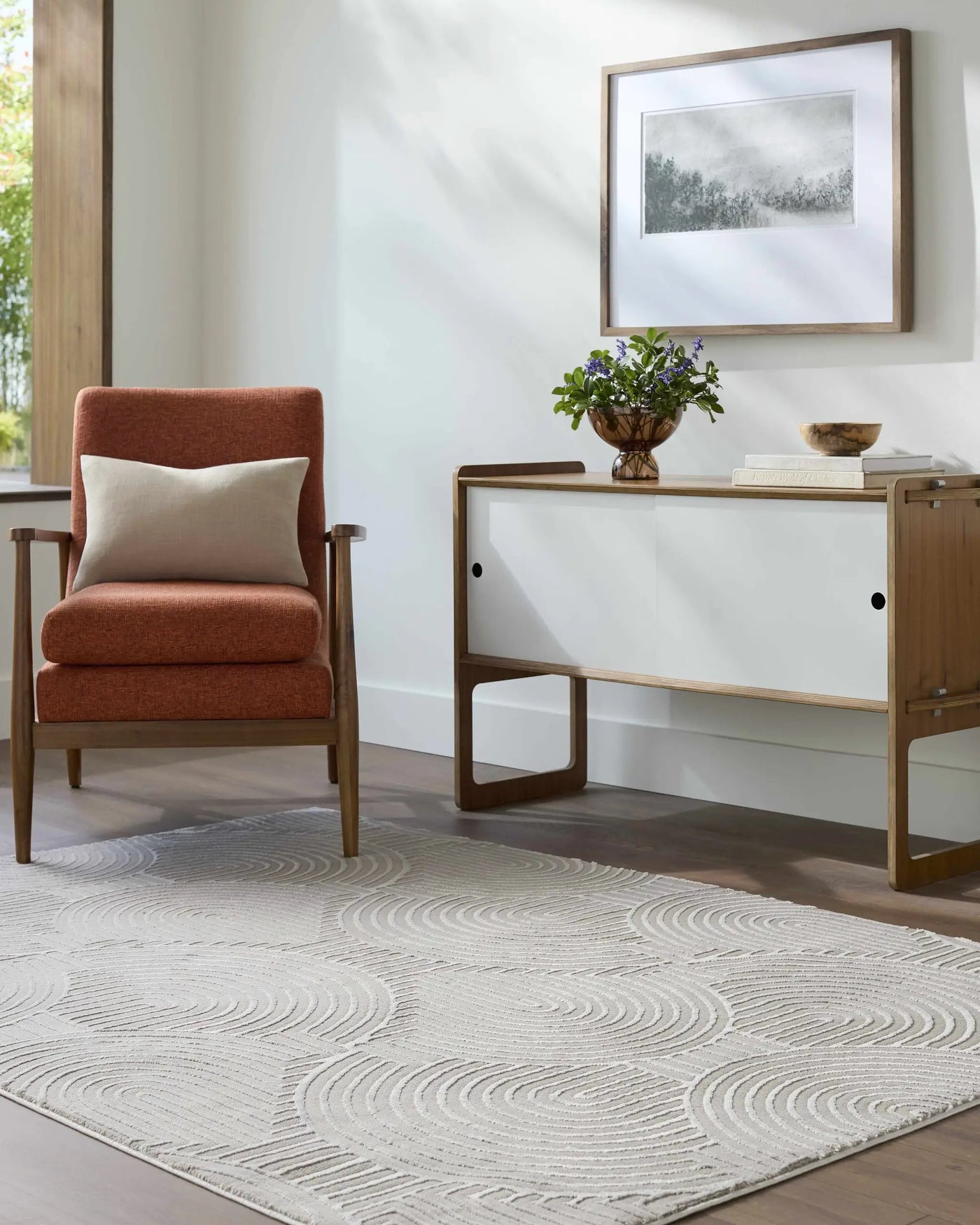 Aucoin Taupe 3D Rainbow Washable Area Rug by Boutique Rugs