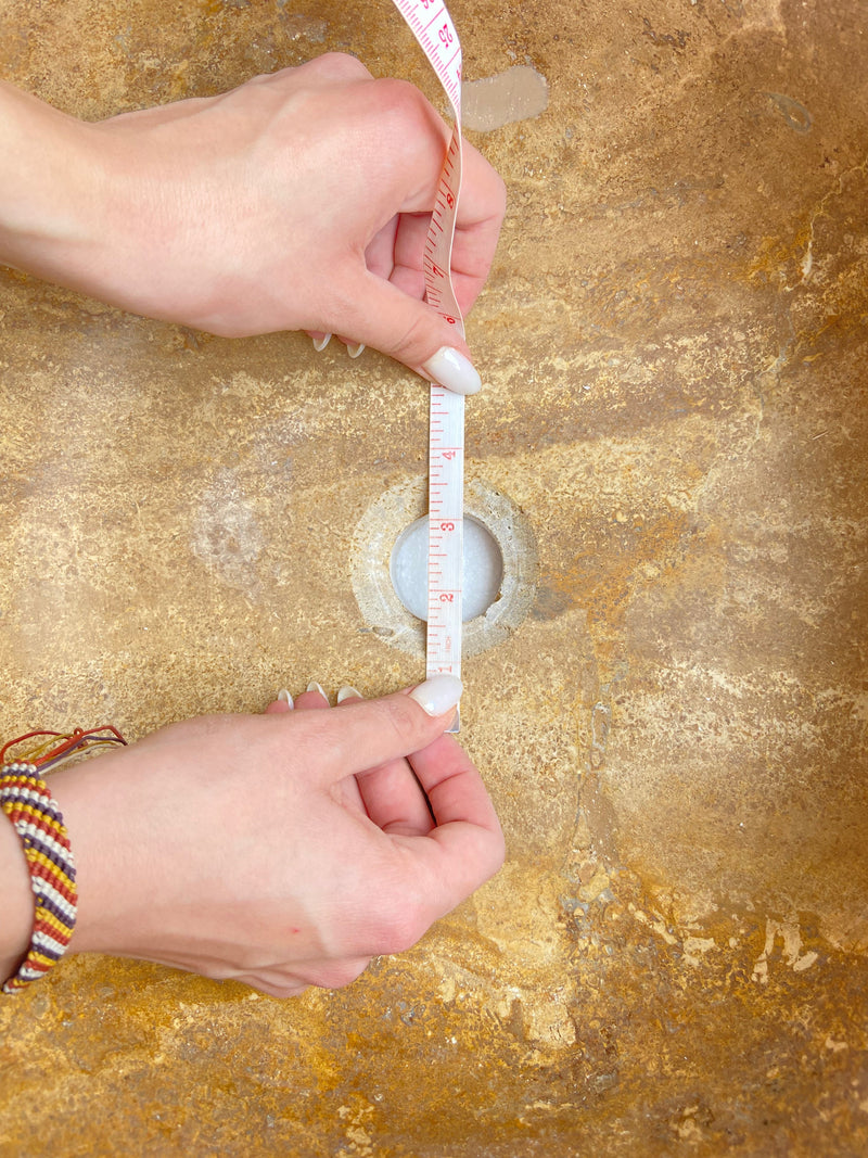 Valencia Travertine Vessel Bathroom Sink Honed Inside and Sand-Blasted Outside (D)16" (H)6" by GobekDesign