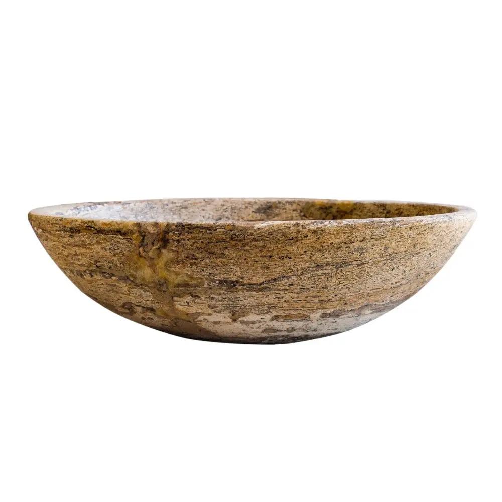 Travertine Natural Stone Oval Vessel Sink 16x21 Above Counter by GobekDesign
