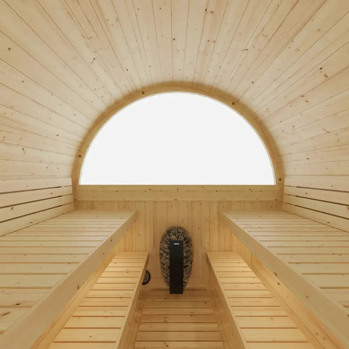 Vassa Finnish Barrel Sauna with WiFi Heater - Finnish Sauna Builders by Finnish Sauna Builders