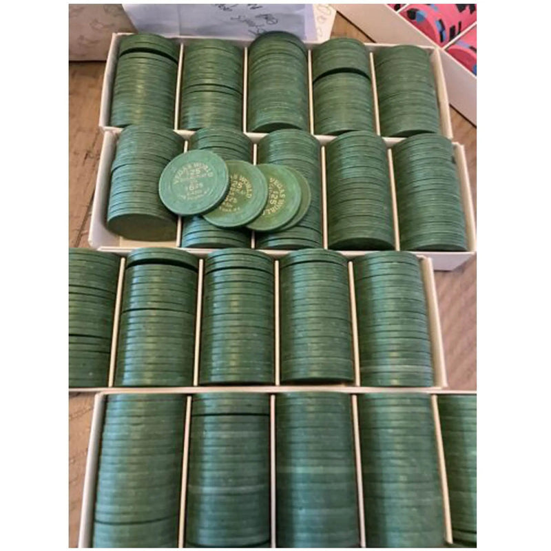 Vegas World Casino Las Vegas Nevada $25 Casino Play or $6.25 Cash Green Chip by Selzalot