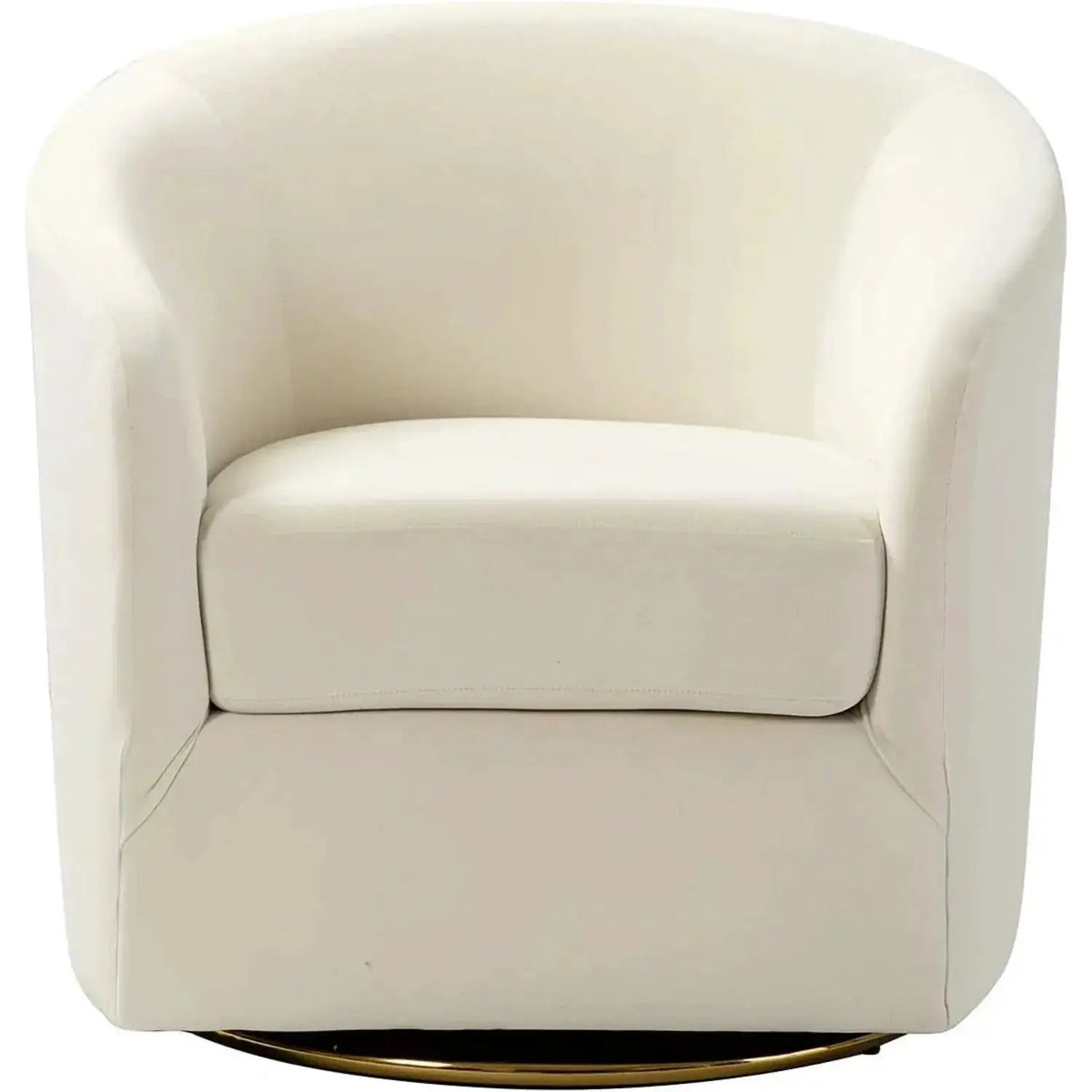 Velvet Swivel Accent Chair with Golden Metal Base, photo 10 of 25