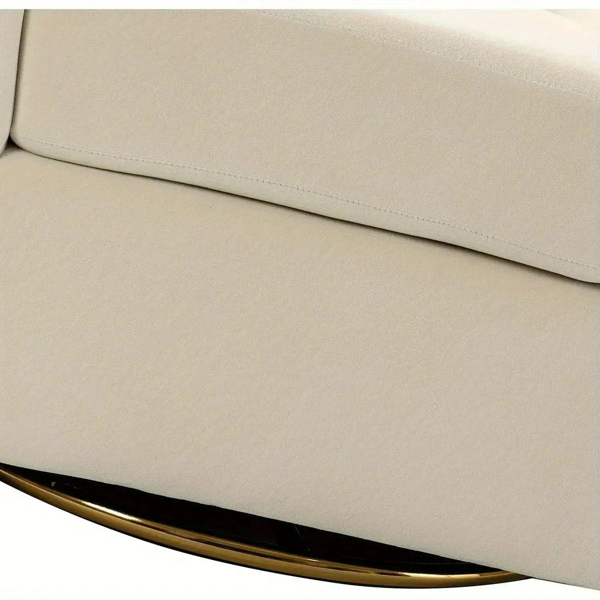 Velvet Swivel Accent Chair with Golden Metal Base, photo 8 of 25