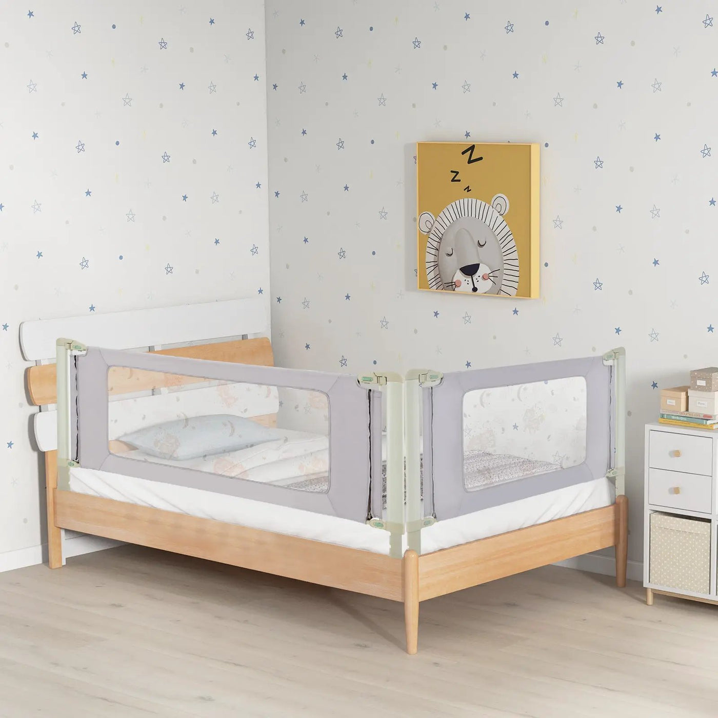 Vertical Lifting Bed Rail for Toddlers with Double Lock by DirectDeals