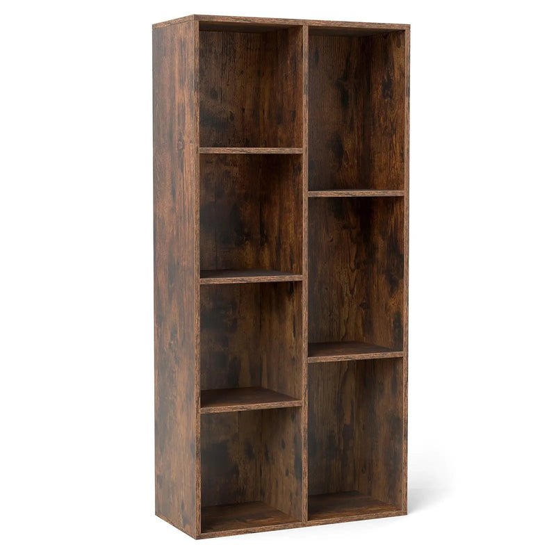Vertical or Horizontal Freestanding Bookshelf with 7 Compartments by DirectDeals