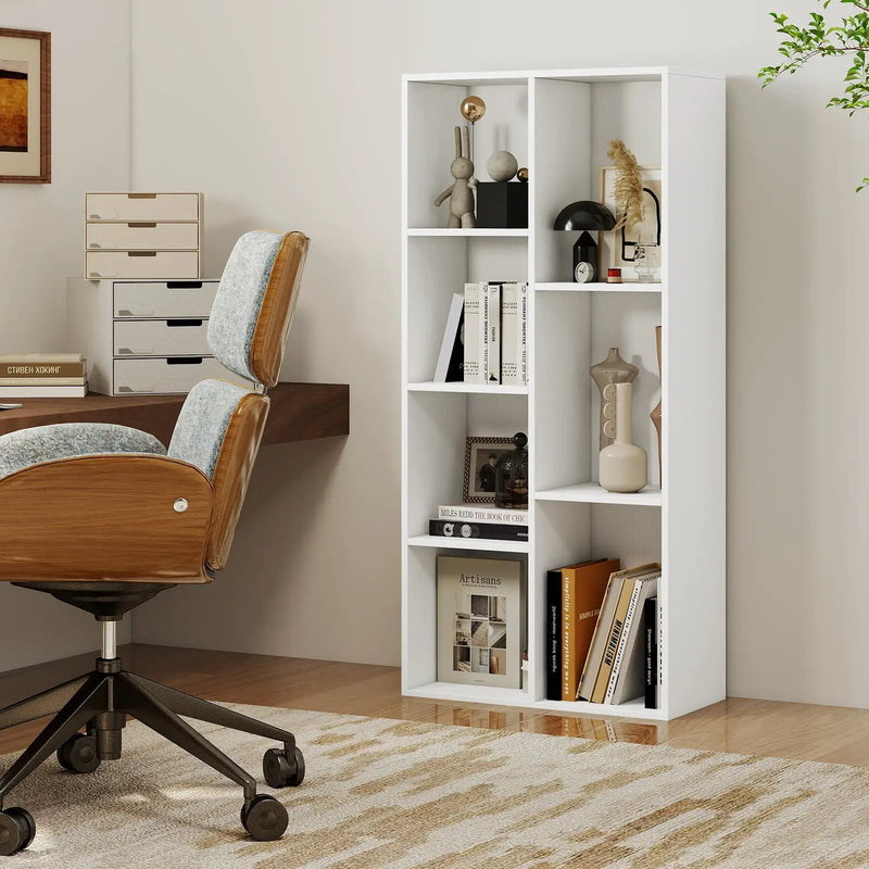 Vertical or Horizontal Freestanding Bookshelf with 7 Compartments by DirectDeals