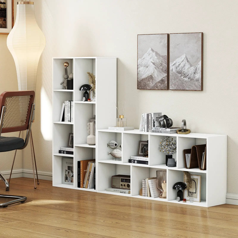 Vertical or Horizontal Freestanding Bookshelf with 7 Compartments by DirectDeals