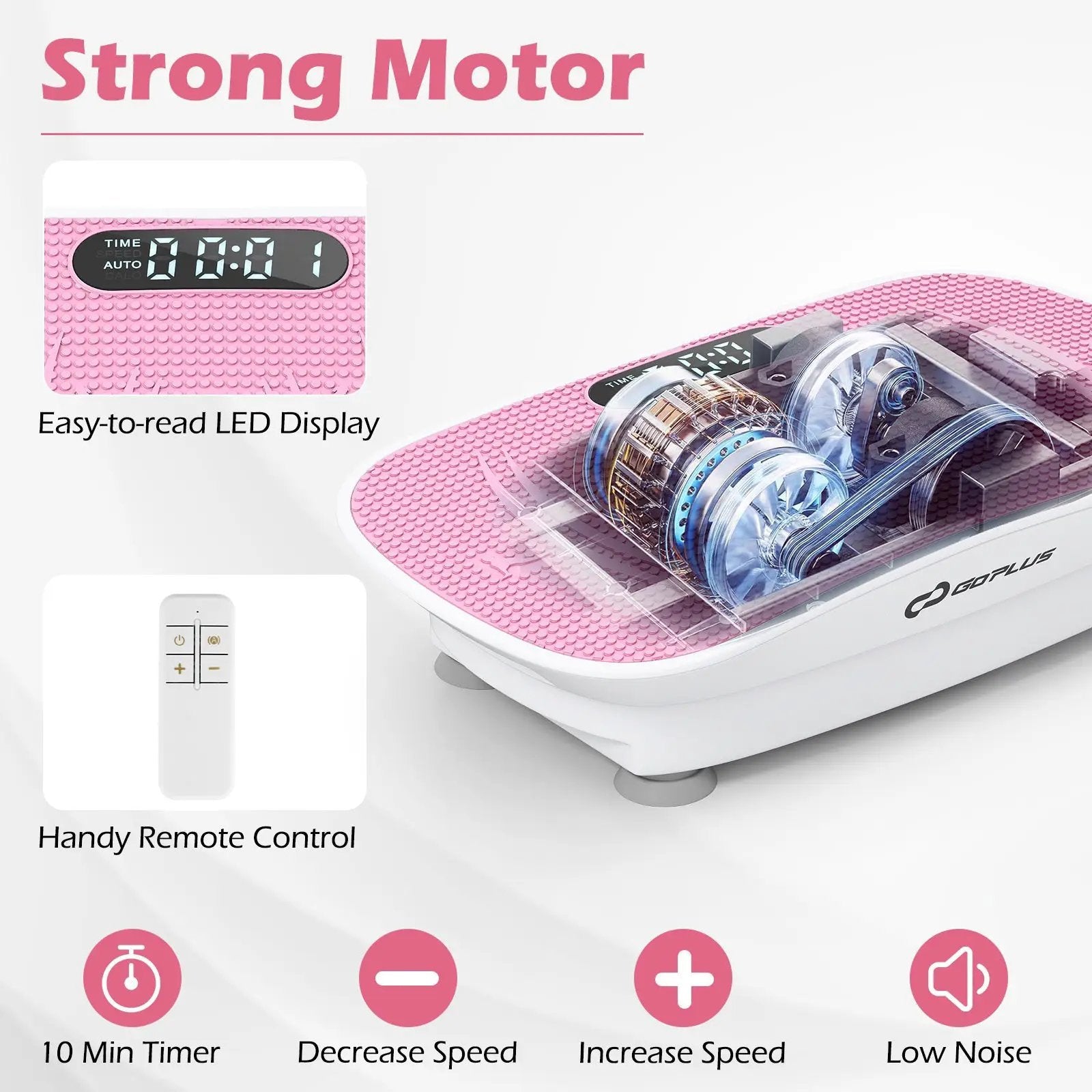 Vibration Plate Exercise Machine for Lymphatic Drainage and Weight Loss with 10 Speed Intensities by DirectDeals