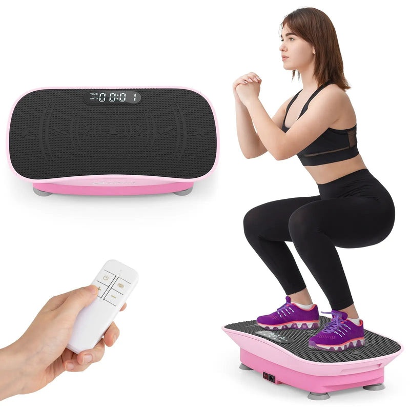 Vibration Plate Exercise Machine for Lymphatic Drainage and Weight Loss with 10 Speed Intensities by DirectDeals