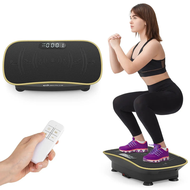 Vibration Plate Exercise Machine for Lymphatic Drainage and Weight Loss with 10 Speed Intensities by DirectDeals
