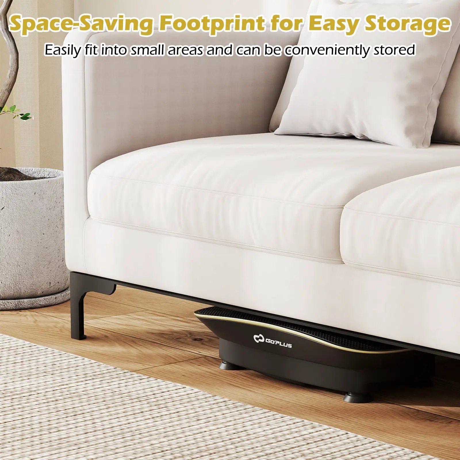 Vibration Plate Exercise Machine for Lymphatic Drainage and Weight Loss with 10 Speed Intensities by DirectDeals