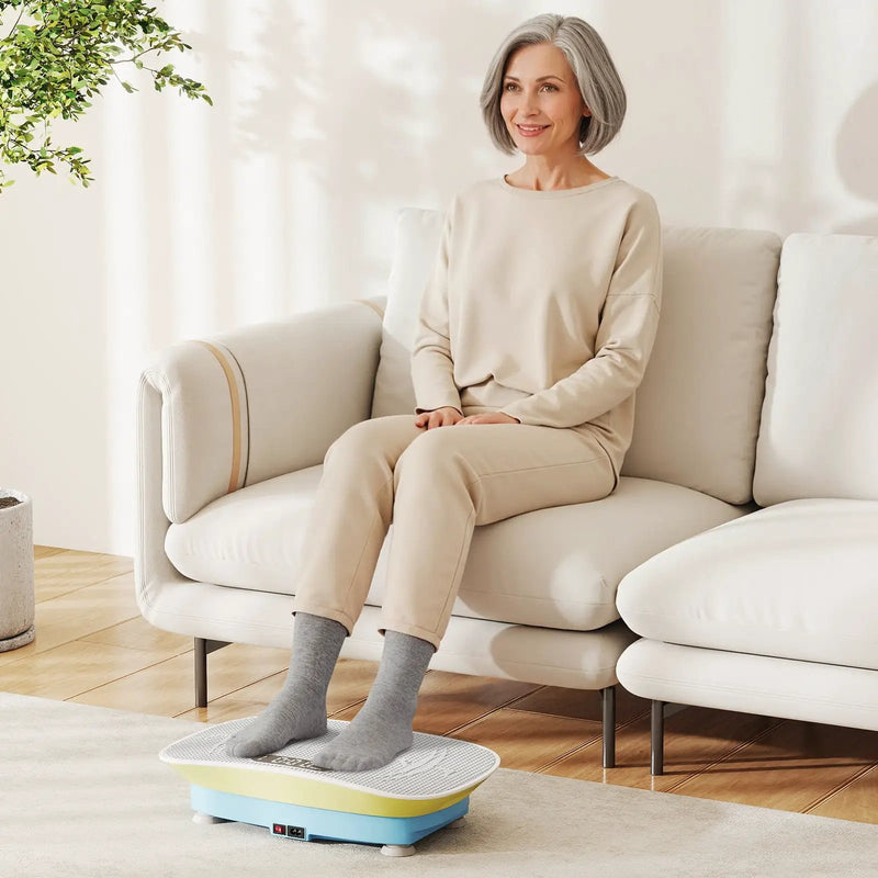 Vibration Plate Exercise Machine for Lymphatic Drainage and Weight Loss with 10 Speed Intensities by DirectDeals