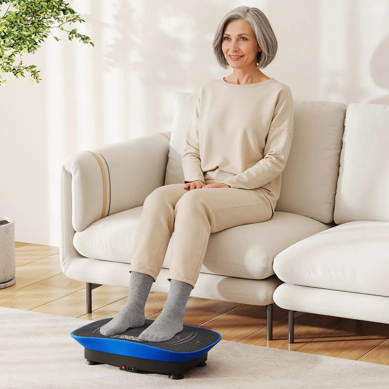 Vibration Plate Exercise Machine for Lymphatic Drainage and Weight Loss with 10 Speed Intensities by DirectDeals