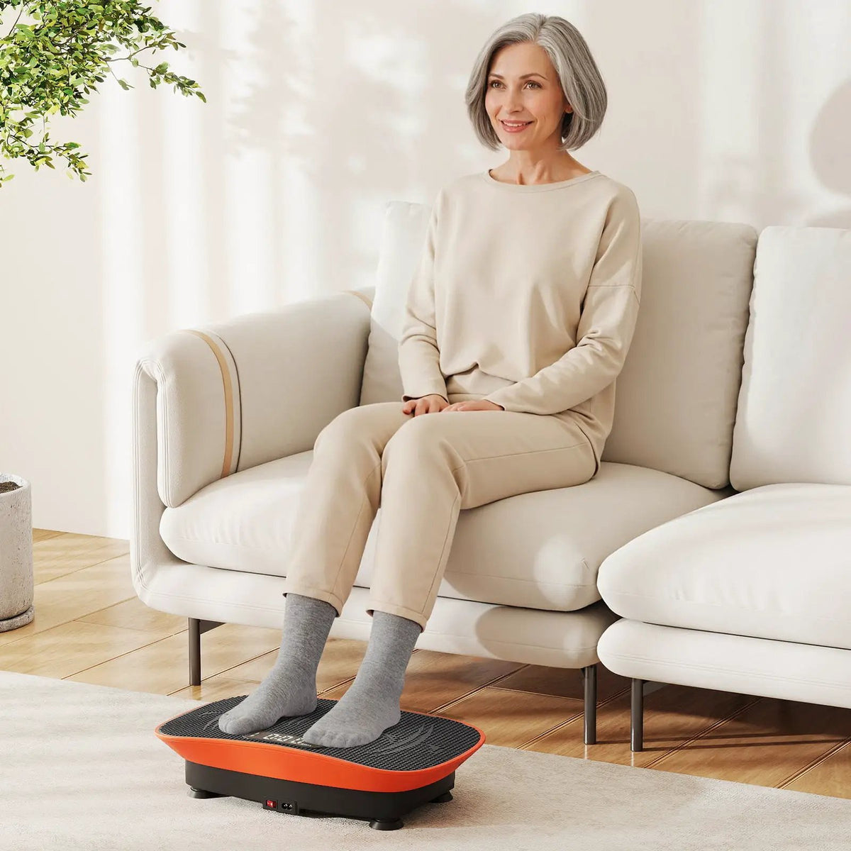 Vibration Plate Exercise Machine for Lymphatic Drainage and Weight Loss with 10 Speed Intensities by DirectDeals