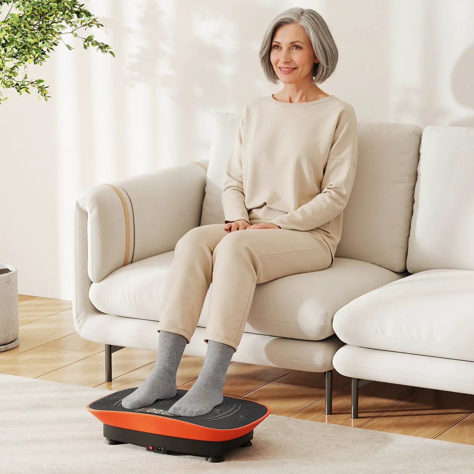 Vibration Plate Exercise Machine for Lymphatic Drainage and Weight Loss with 10 Speed Intensities by DirectDeals